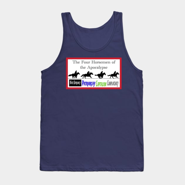 Four Horsemen of the Apocalypse - Red Border - Front Tank Top by SubversiveWare